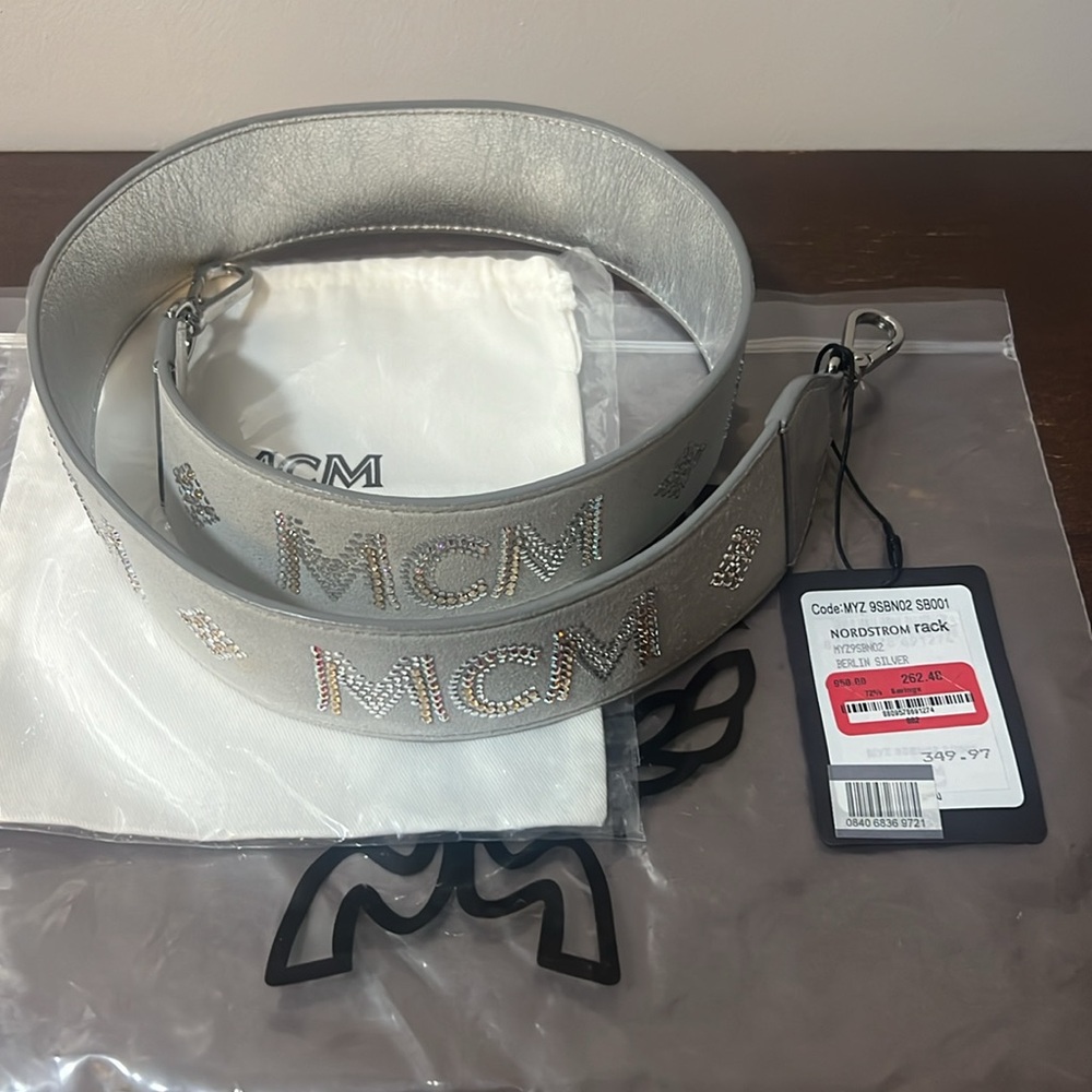 MCM Crystal Embellished
Monogram Replacement Shoulder Strap, NWT!